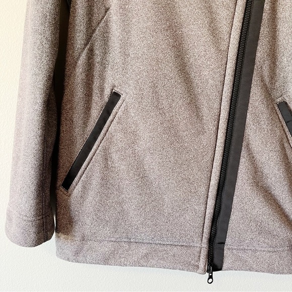 Lululemon Fleece Moto Jacket Black/Ambient Grey/Black Size 4 Full Zip - Picture 3 of 10